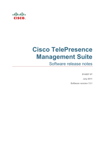 Cisco TelePresence Management Suite Software release notes