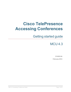 Cisco TelePresence Accessing Conferences Getting started guide MCU 4.3