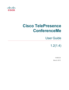 Cisco TelePresence ConferenceMe User Guide 1.2(1.4)