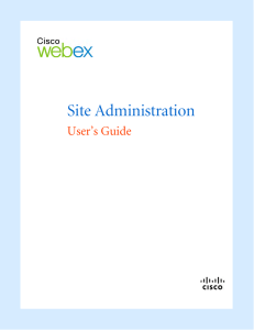 Site Administration User’s Guide