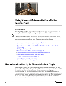 Using Microsoft Outlook with Cisco Unified MeetingPlace