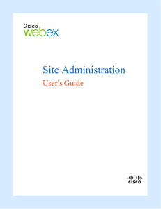 Site Administration User’s Guide