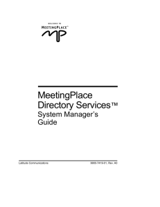 MeetingPlace Directory Services