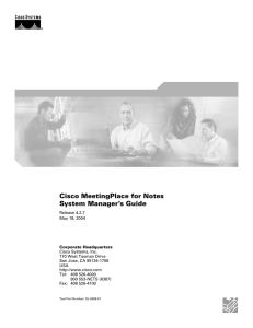 Cisco MeetingPlace for Notes System Manager’s Guide