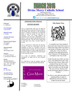 Divine Mercy Catholic School September 2004 Edition Volume 1