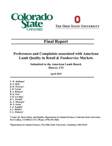 Final Report Preferences and Complaints associated with American