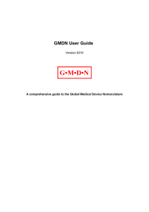 GMDN User Guide Version 2010