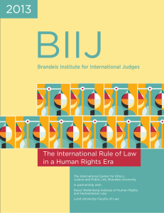 BIIJ 2013 The International Rule of Law in a Human Rights Era
