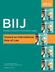 BIIJ 2010 Toward an International Rule of Law