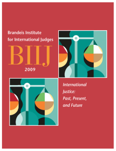 BIIJ Brandeis Institute for International Judges 2009