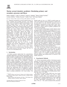 Marine aerosol chemistry gradients: Elucidating primary and secondary processes and fluxes