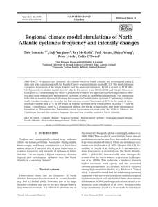 Regional climate model simulations of North *, Saji Varghese Tido Semmler