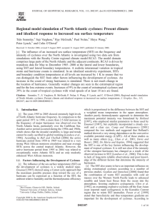 Regional model simulation of North Atlantic cyclones: Present climate