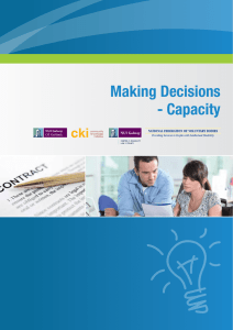 Making Decisions - Capacity