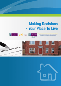 Making Decisions - Your Place To Live
