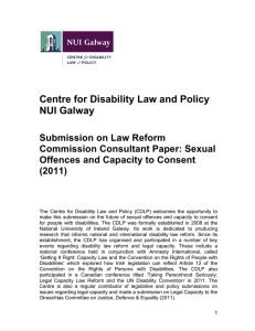 Centre for Disability Law and Policy NUI Galway Submission on Law Reform