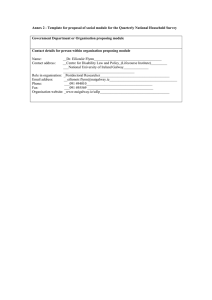 Annex 2 - Template for proposal of social module for... Government Department or Organisation proposing module