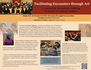 Facilitating Encounters through Art a workshop for artists working