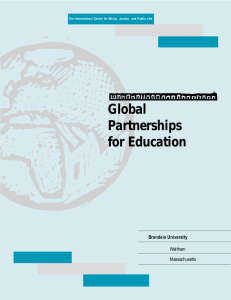 Global Partnerships for Education Brandeis University