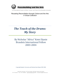 The Touch of the Drums: My Story By Nicholas “Africa” Kotei Djanie