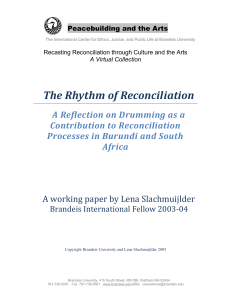 The Rhythm of Reconciliation A Reflection on Drumming as a
