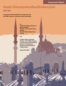 Brandeis University Intercultural Residency Series  2005-2006 Assessment Report