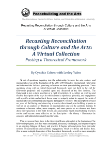 Recasting Reconciliation through Culture and the Arts: A Virtual Collection