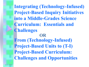 Integrating (Technology-Infused) Project-Based Inquiry Initiatives into a Middle-Grades Science Curriculum:  Essentials and