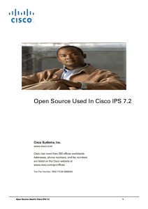 Open Source Used In Cisco IPS 7.2  Cisco Systems, Inc.