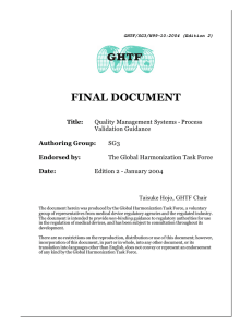 FINAL DOCUMENT  Title: Authoring Group: