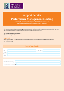 Support Service Performance Management Meeting