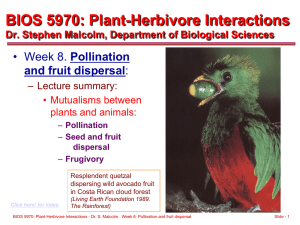 BIOS 5970: Plant-Herbivore Interactions  • Pollination
