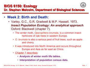 BIOS 6150: Ecology • Week 2: Birth and Death: