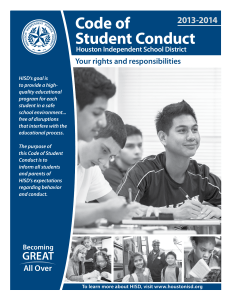 Code of Student Conduct 2013-2014