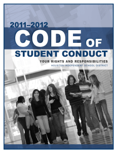 CODE OF STUDENT CONDUCT 2011–2012