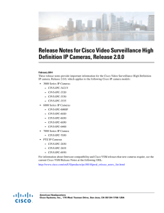 Release Notes for Cisco Video Surveillance High