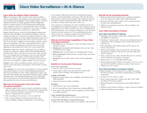 Cisco Video Surveillance Value Proposition