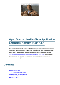 Open Source Used In Cisco Application eXtension Platform (AXP) 1.5.1