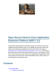 Open Source Used In Cisco Application Extension Platform (AXP) 1.5.2