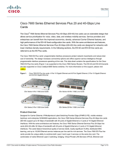 Cisco 7600 Series Ethernet Services Plus 20 and 40-Gbps Line Cards