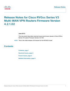 Release Notes for Cisco RV0xx Series V3 4.2.1.02 Release Notes