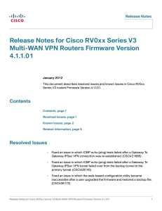 Release Notes for Cisco RV0xx Series V3 4.1.1.01 Release Notes