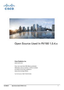 Open Source Used In RV180 1.0.4.x  Cisco Systems, Inc.