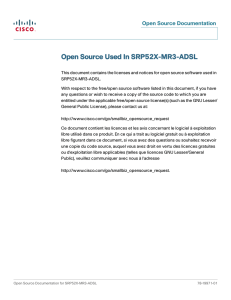 Open Source Used In SRP52X-MR3-ADSL Open Source Documentation