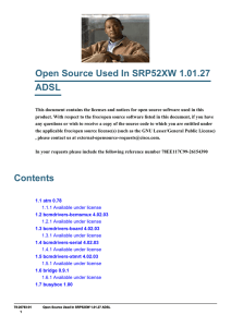 Open Source Used In SRP52XW 1.01.27 ADSL