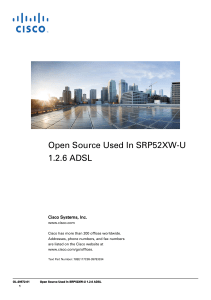 Open Source Used In SRP52XW-U 1.2.6 ADSL  Cisco Systems, Inc.