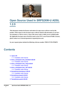 Open Source Used In SRP52XW-U ADSL 1.2.5