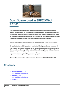 Open Source Used In SRP52XW-U 1.02.03