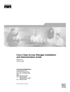 Cisco Clean Access Manager Installation and Administration Guide