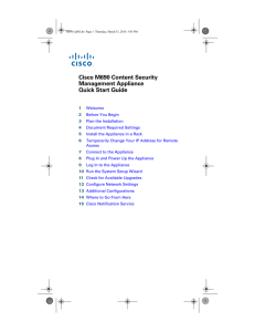 Cisco M690 Content Security Management Appliance Quick Start Guide